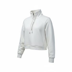 Target Women's White High-Neck Crop Sweatshirt